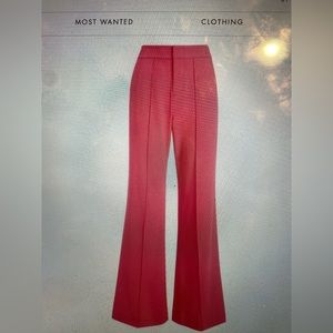 Alice + Olivia pink high waisted wide leg trouser